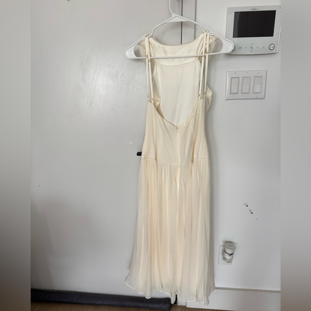 Mirror Palais Double Cowl Lady Length Dress in Crème